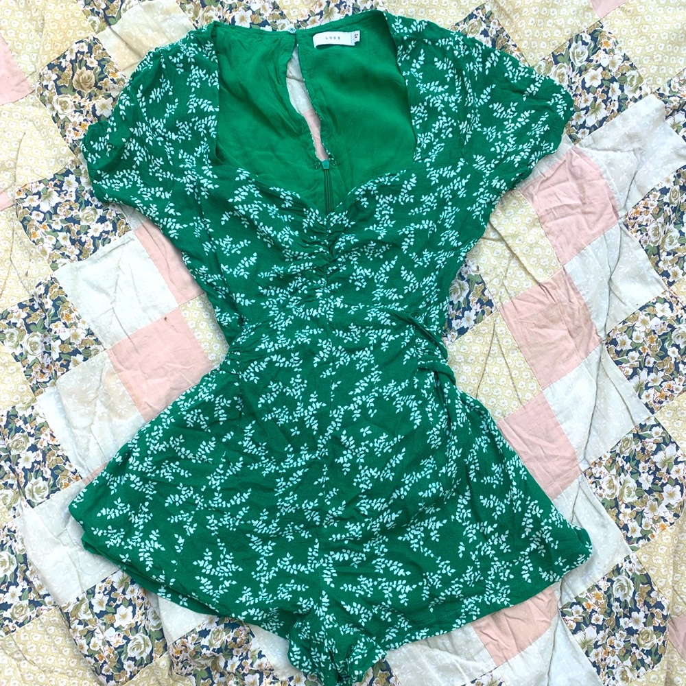 2/$30 Lush Green Floral Romper